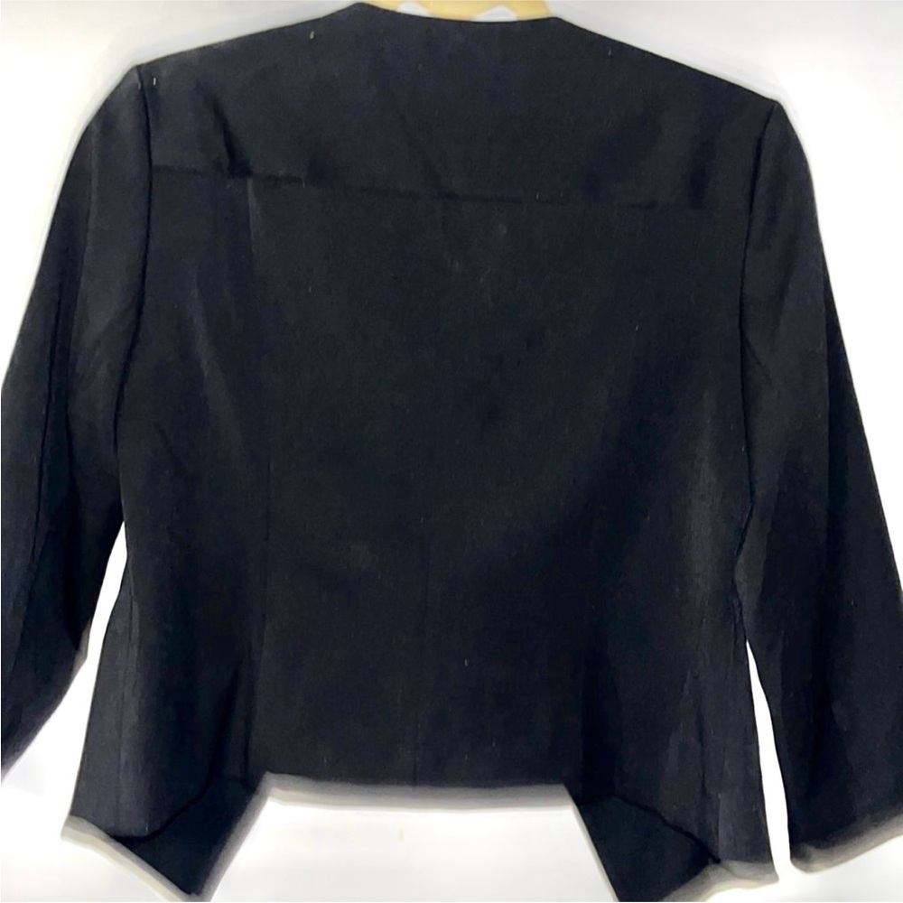 Express Solid Black Cutaway Blazer Jacket Small - image 6